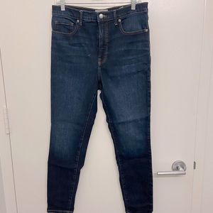 Everlane high-rise skinny jeans, dark blue, size 31, very good condition